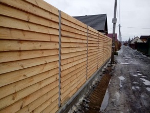 Деревянный забор елочка 150 метров фото в Заволжье